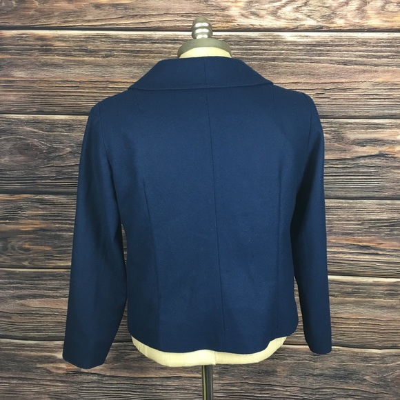 Pendleton Wool Navy Blue Blazer Fall Autumn Winter - Picture 4 of 4